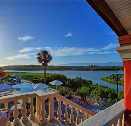 8 Bedroom villa with pool & seaview, near Acharavi, sleeps 16-18